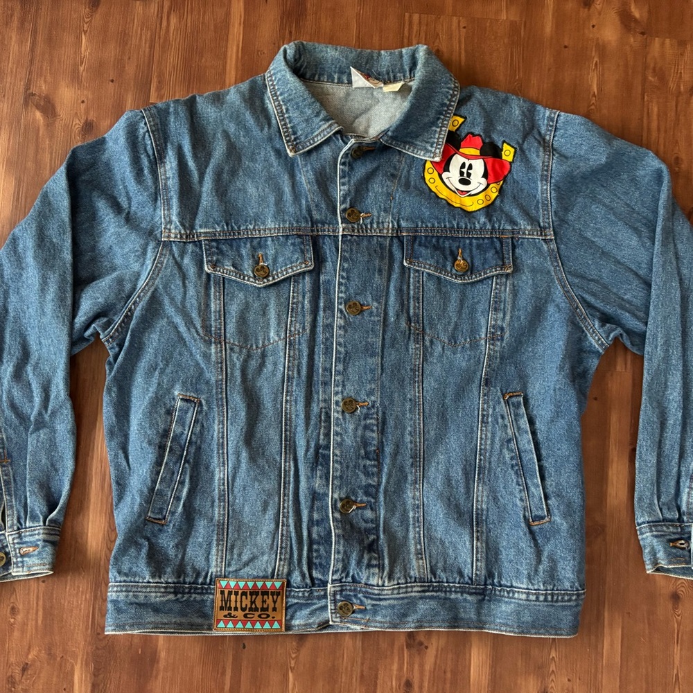 Rare Vintage Micky Mouse  Blue Denim Jacket